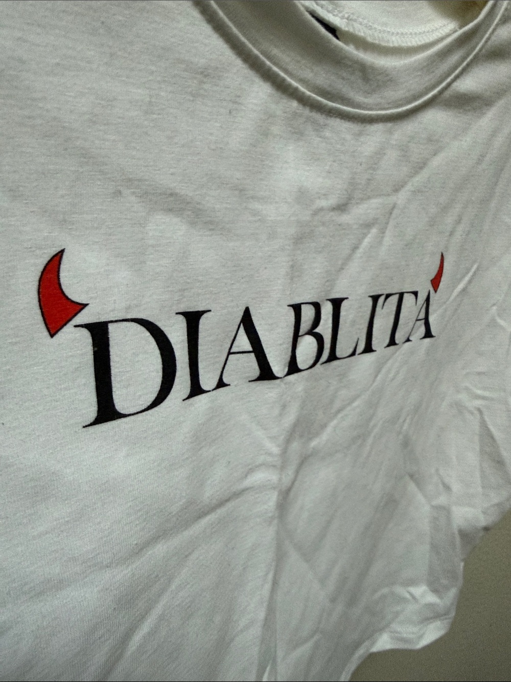 Windsor White Graphic Tee with Black Tag Detail - Picture 3 of 3